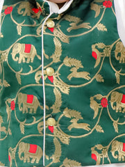 Cotton Kurta Pajama Set for Boys - White | BD24KP76GRB