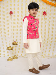 Cotton Kurta Pajama Set for Boys - White | BD24KP76PIB