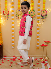 Cotton Kurta Pajama Set for Boys - White | BD24KP76PIC