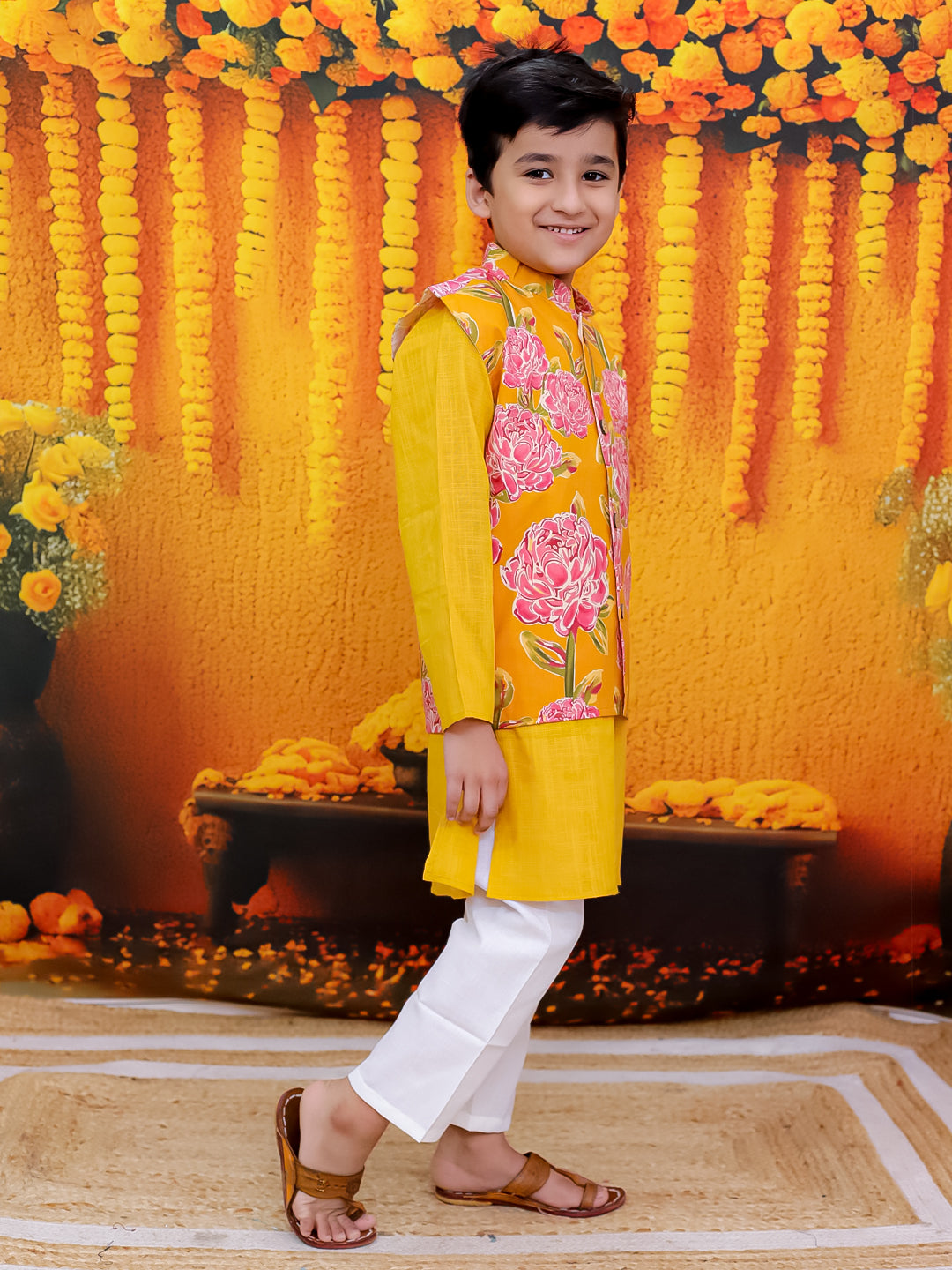 Kurta Pajama Set for Boys - Yellow | BD24KP77YWA | DesiQlo