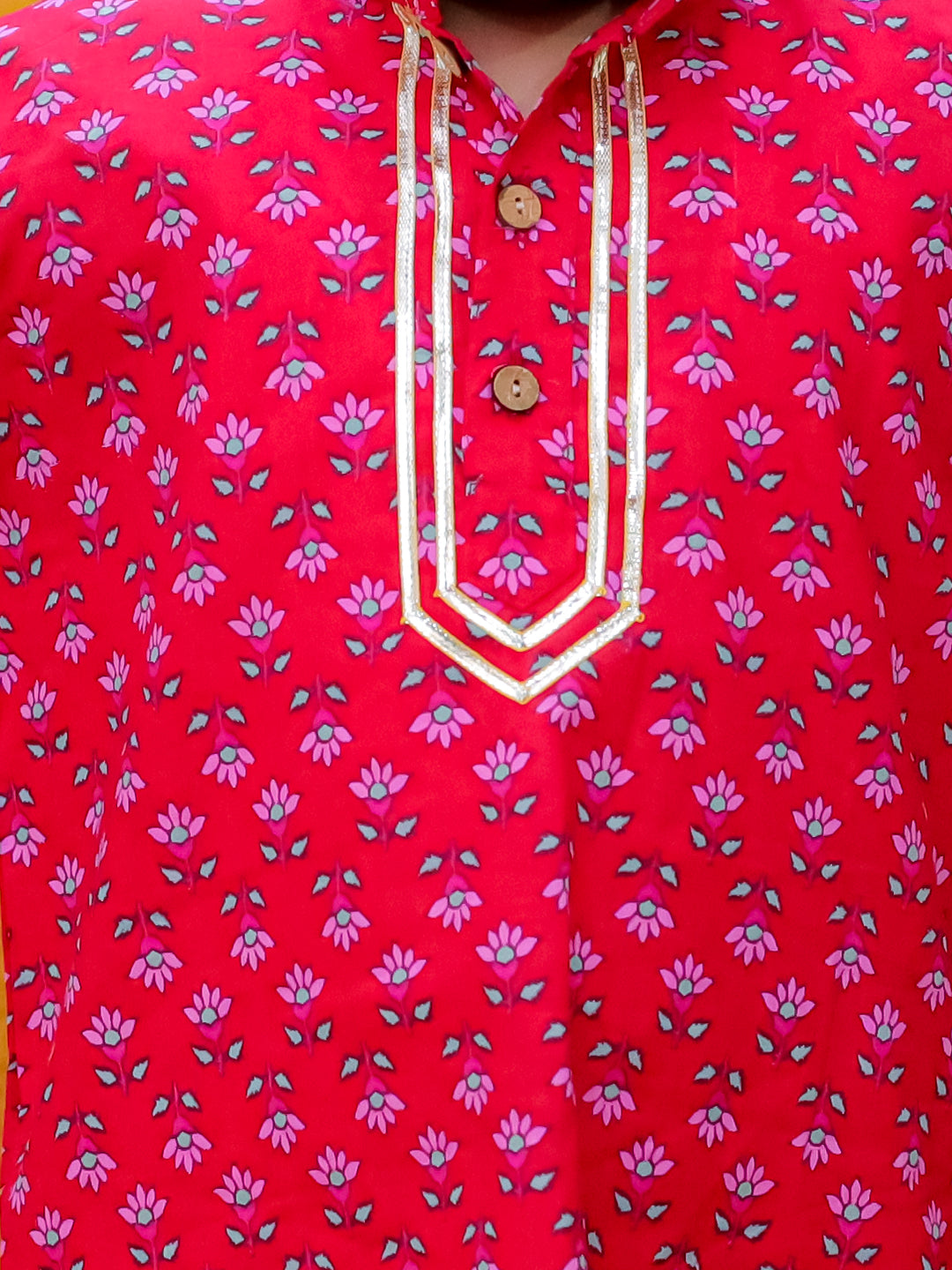 Kurta Pajama Set for Boys - Red | BD24KP78RDA | DesiQlo