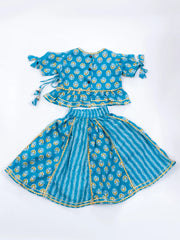 Lehenga Choli Set for Girls - Blue | BD24LC81BLA
