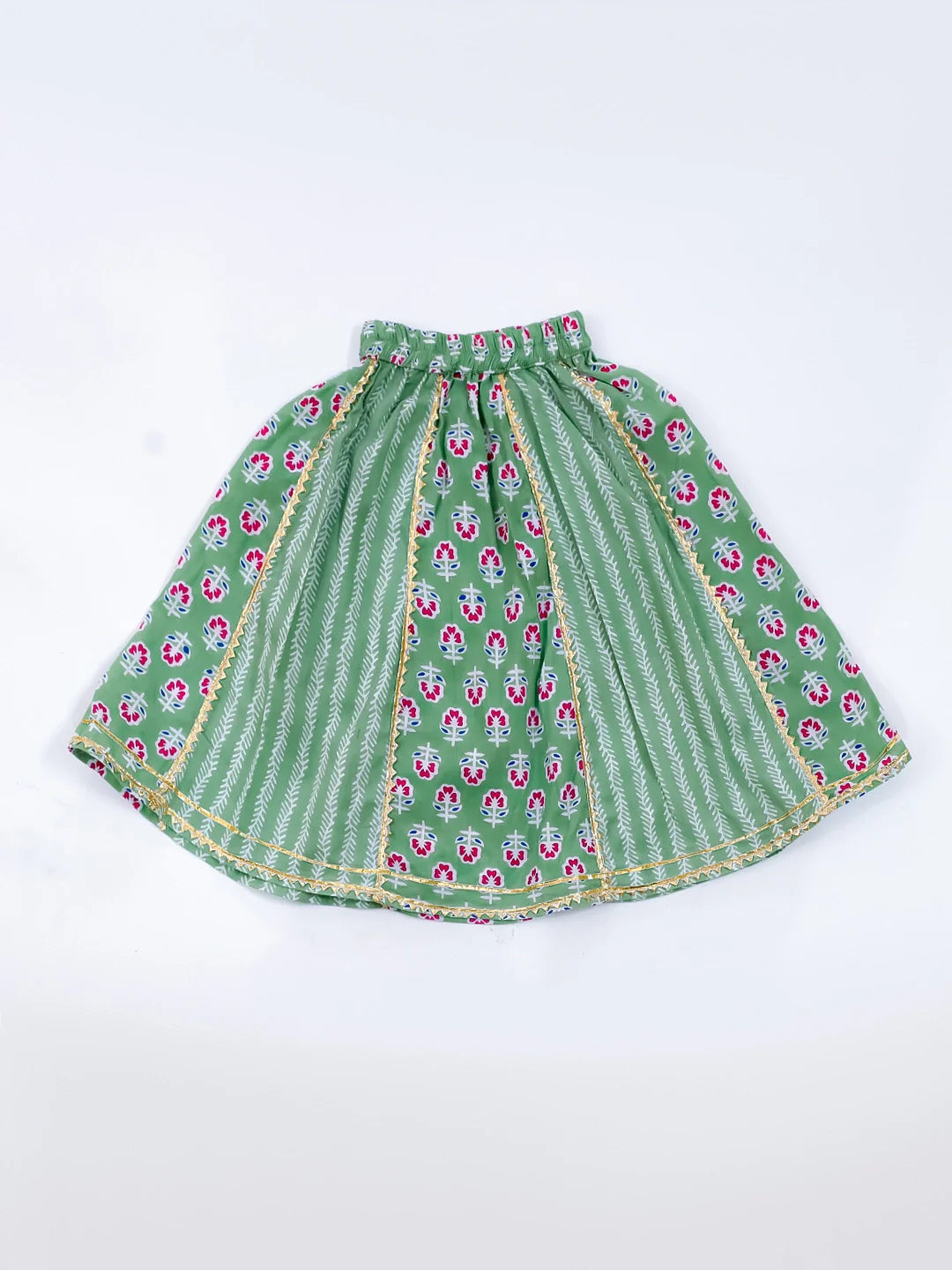 Lehenga Choli Set for Girls - Green | BD24LC81GRA | DesiQlo