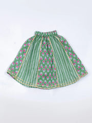 Lehenga Choli Set for Girls - Green | BD24LC81GRA