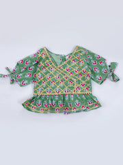 Lehenga Choli Set for Girls - Green | BD24LC81GRA