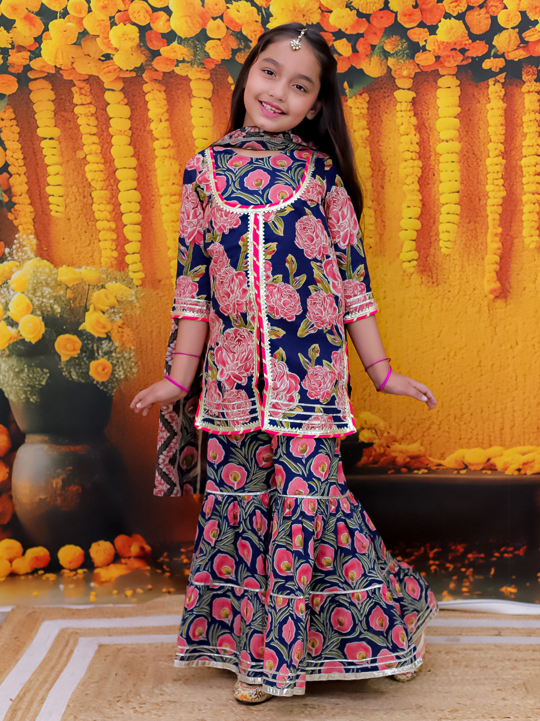 Ethnic Suit Set for Girls - Blue | BD24SU59BLA