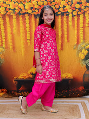 Ethnic Suit Set for Girls - Pink | BD24SU61PIB