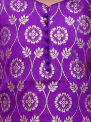 Chanderi Ethnic Suit Set for Girls - Purple | BD24SU61PRB