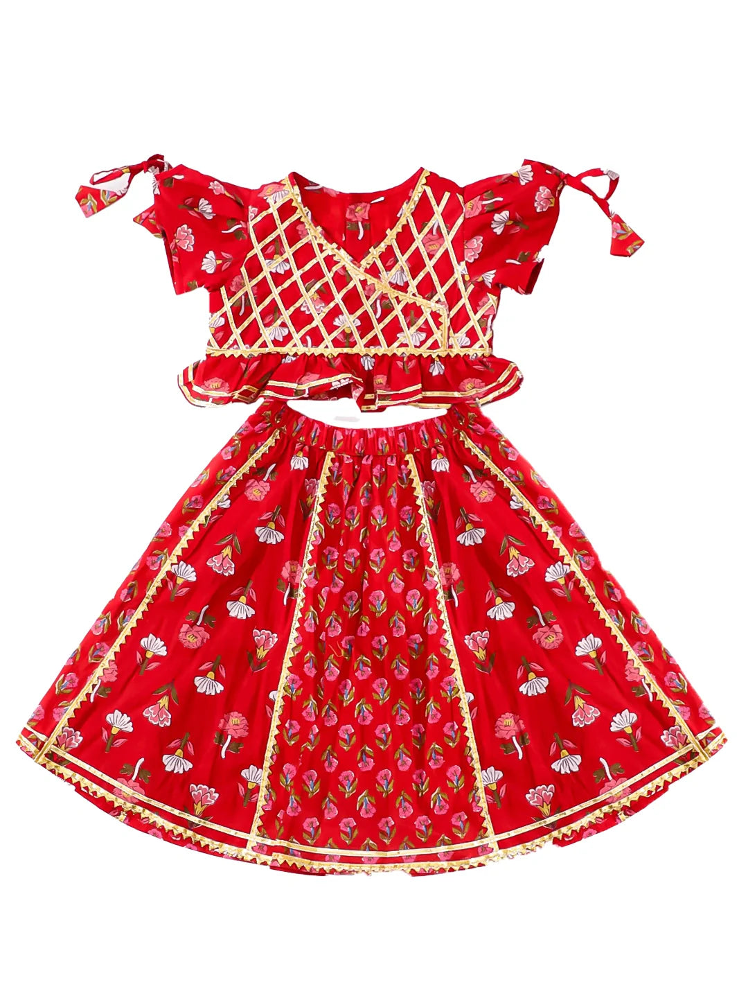 Lehenga Choli Set for Girls - Yellow | BD25LC81YLA | DesiQlo