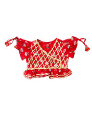 Lehenga Choli Set for Girls - Red | BD25LC81RDA