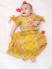 Lehenga Choli Set for Girls - Yellow | BD25LC81YLA
