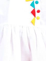 Cotton Ethnic Suit Set for Kids - White | BH23IW27WHA