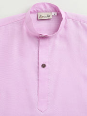 Mandarin Collar Cotton Kurta pajama Set For Boys -Lavender-BH23KP42LCB