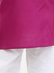 Cotton Kurta Pajama Set for Kids - Purple | BH23KP42PRA