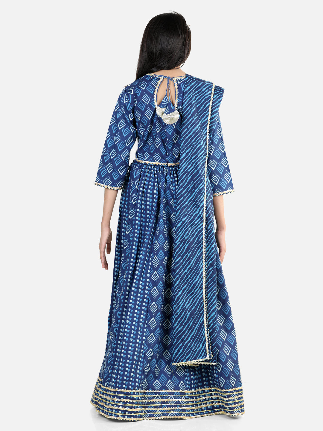 Pure Cotton Lehenga Choli Set for Girls - 15-16 Y | BH23LC53BLB