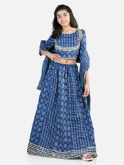 Pure Cotton Lehenga Choli Set for Girls - 11-12 Y | BH23LC53BLB