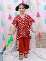 Ethnic Clothing Set for Girls - Red | BH26CS20RDA