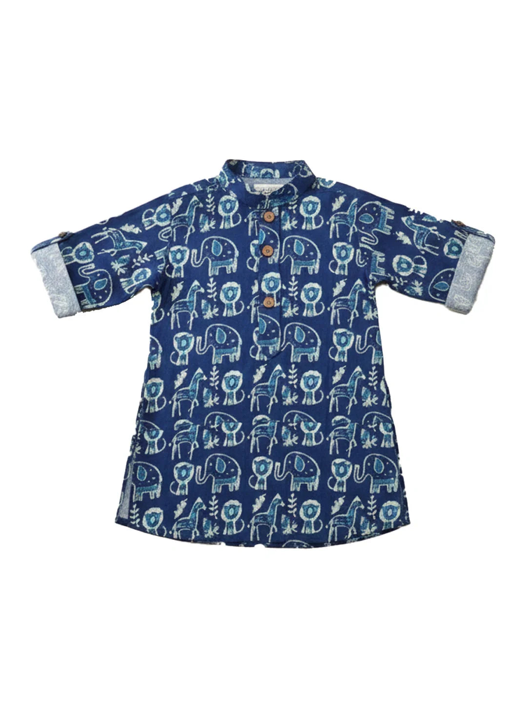 Short Kurta for Boys - Indigo | BH26IN62INA | DesiQlo