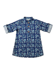 Short Kurta for Boys - Indigo | BH26IN62INA