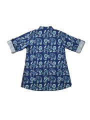 Short Kurta for Boys - Indigo | BH26IN62INA