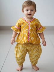 Indo Western Set for Girls - Mustard | BH26IN65MSA
