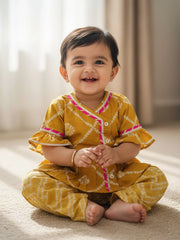 Indo Western Set for Girls - Mustard | BH26IN65MSA