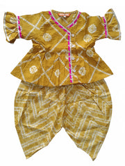Indo Western Set for Girls - Mustard | BH26IN65MSA