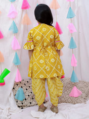 Indo Western Set for Girls - Mustard | BH26IW03MSA