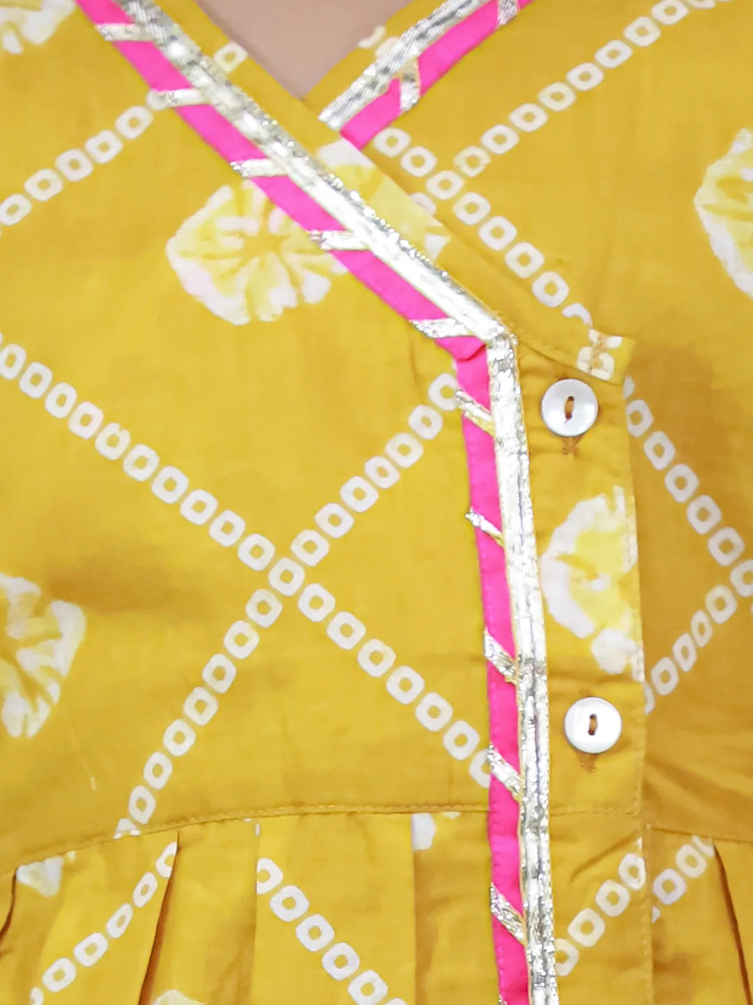 Indo Western Set for Girls - Mustard | BH26IW03MSA | DesiQlo