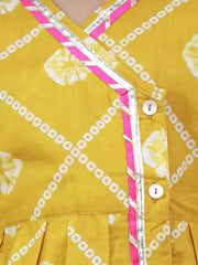 Indo Western Set for Girls - Mustard | BH26IW03MSA