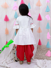 Indo Western Set for Girls - White | BH26IW03WHA