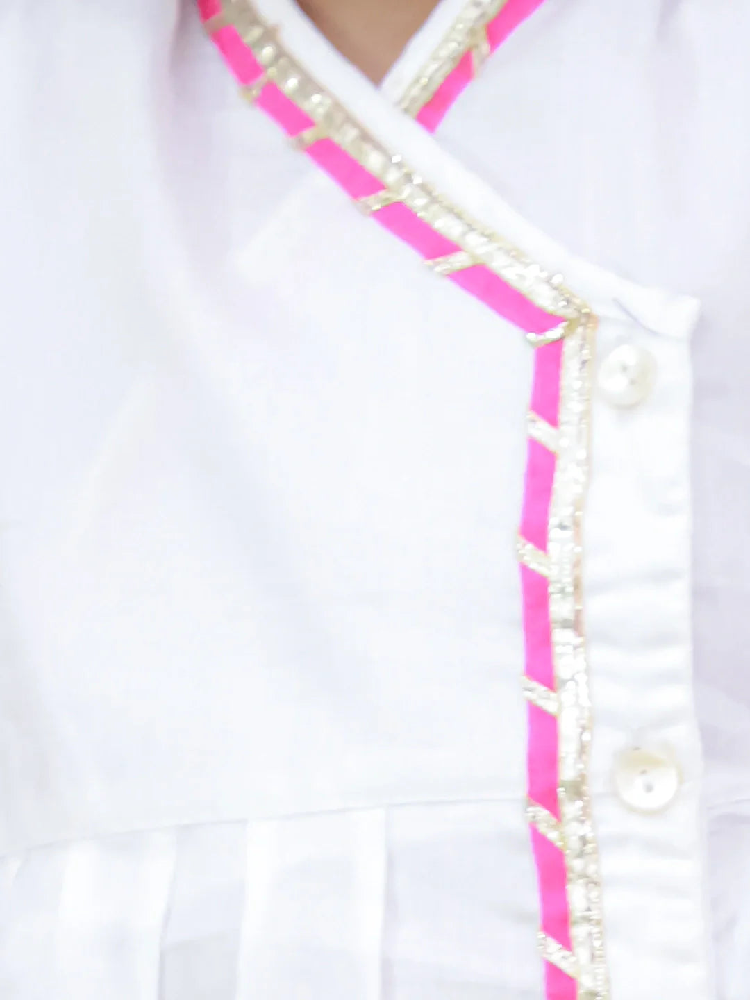 Indo Western Set for Girls - White | BH26IW03WHA | DesiQlo