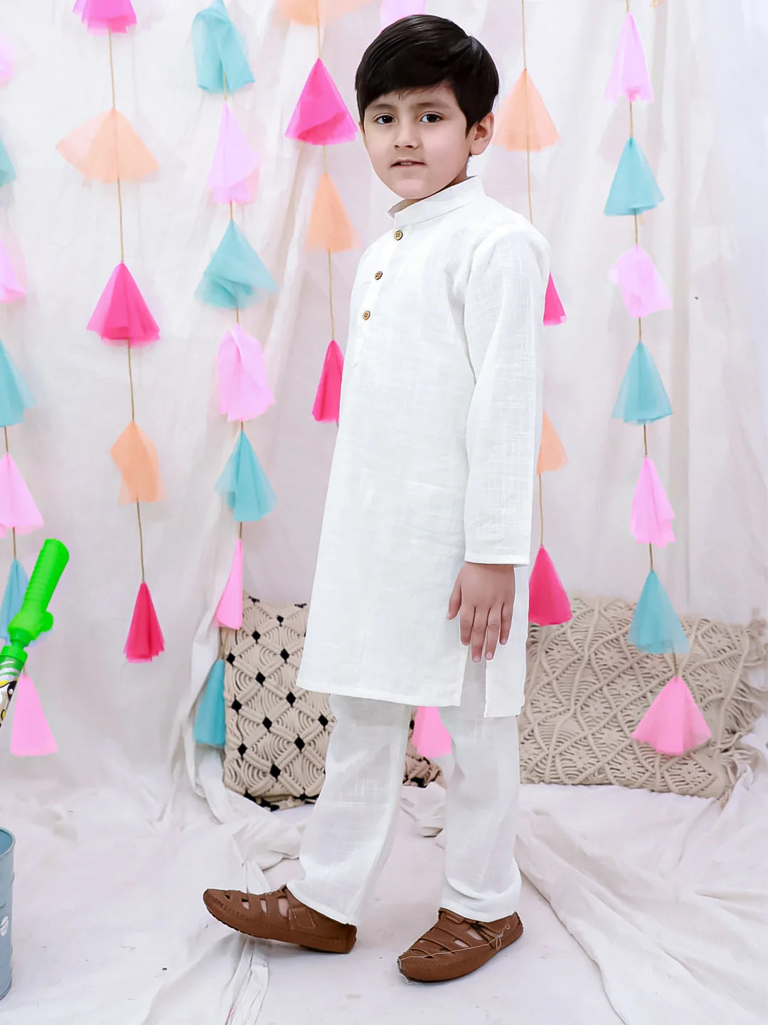 Kurta Pajama Set for Boys - White | BH26KP18WHA | DesiQlo