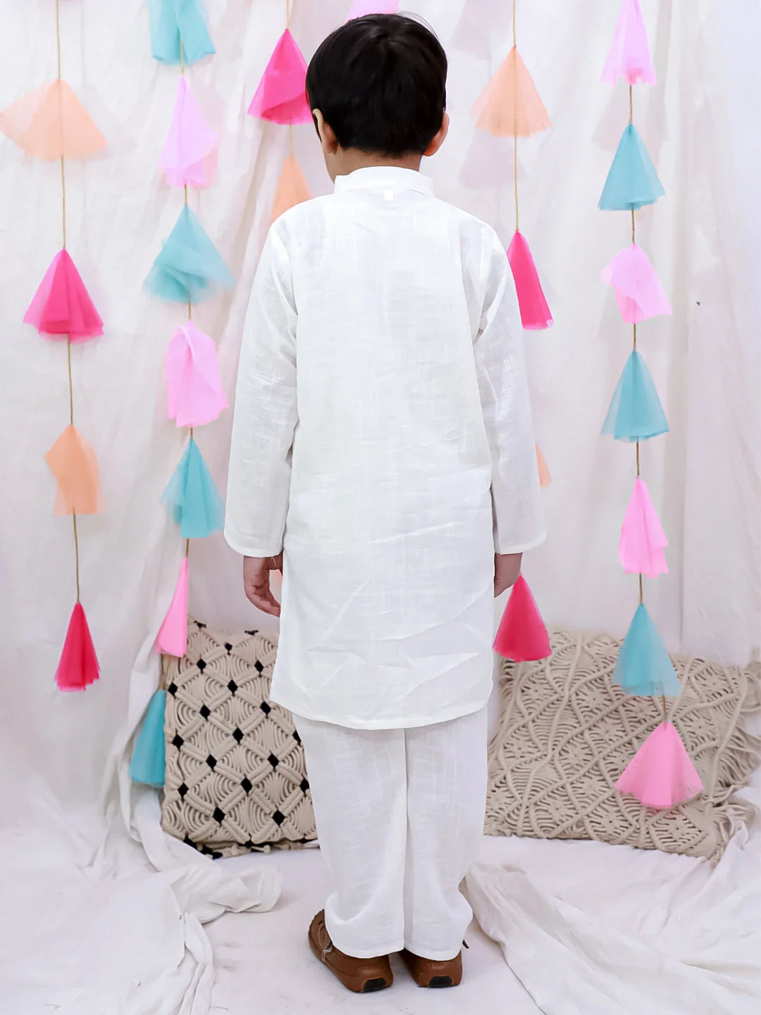 Kurta Pajama Set for Boys - White | BH26KP18WHA | DesiQlo