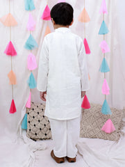 Kurta Pajama Set for Boys - White | BH26KP18WHA