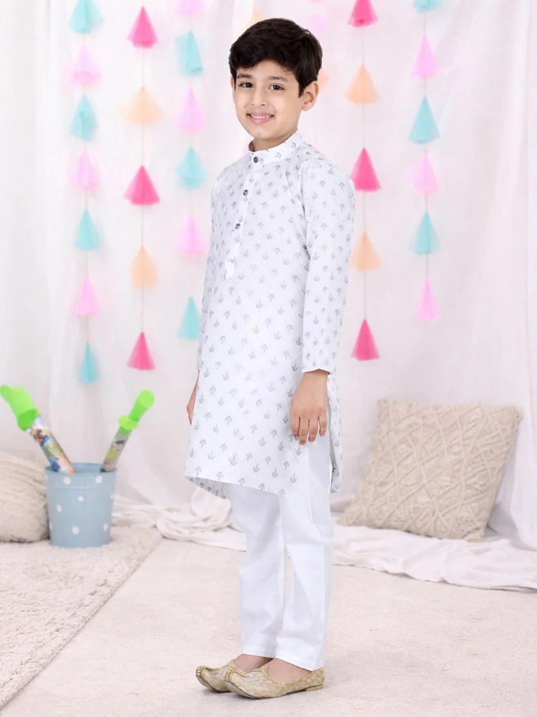 Kurta Pajama Set for Boys - White | BH26KP20WHA | DesiQlo