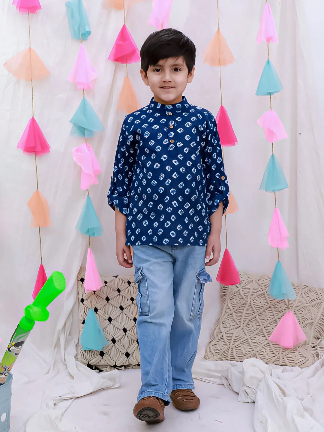 Short Kurta for Boys - Purple | BH26SK04PUA | DesiQlo