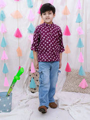 Short Kurta for Boys - Indigo | BH26SK04INA
