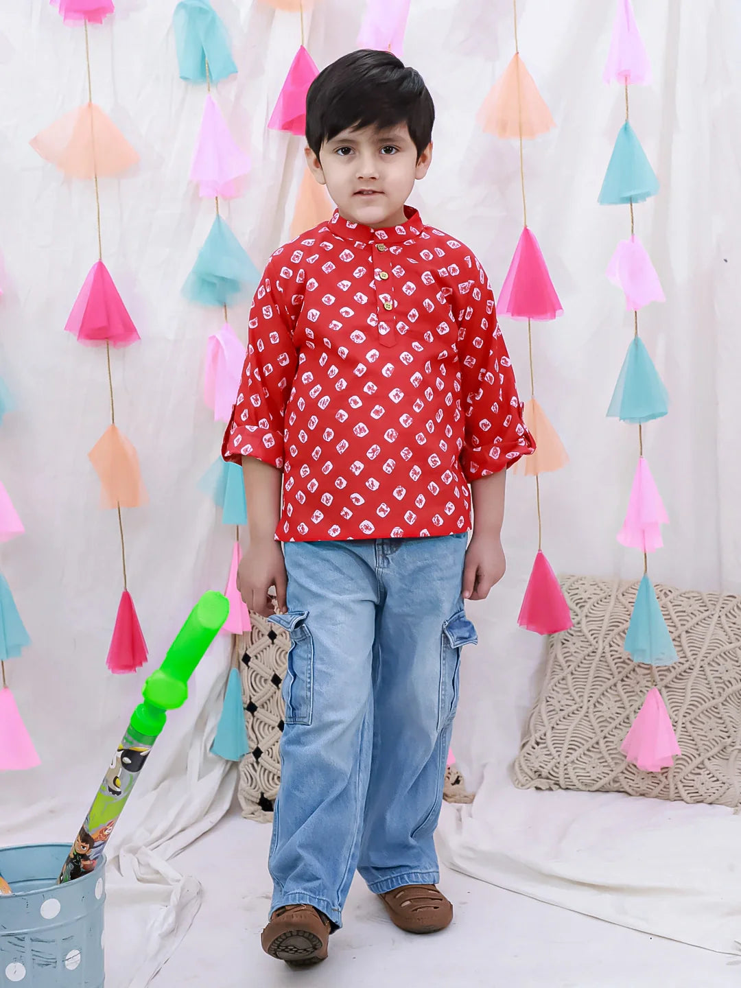 Short Kurta for Boys - Yellow | BH26SK04YLA | DesiQlo