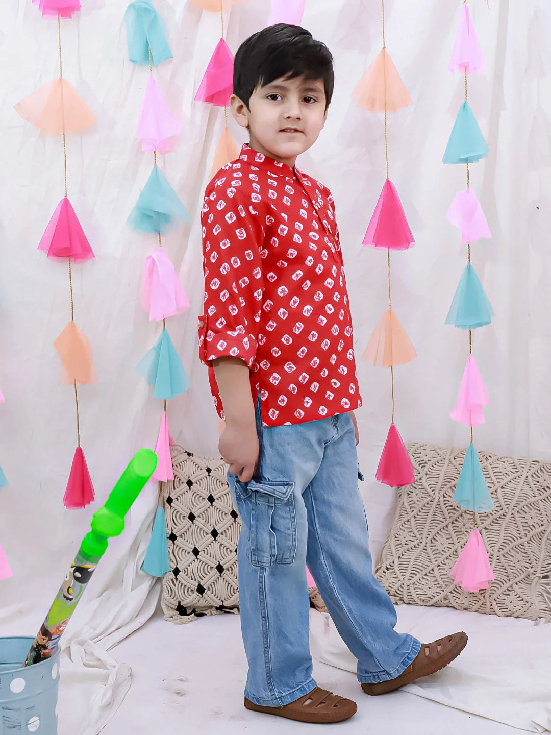 Short Kurta for Boys - Yellow | BH26SK04YLA | DesiQlo