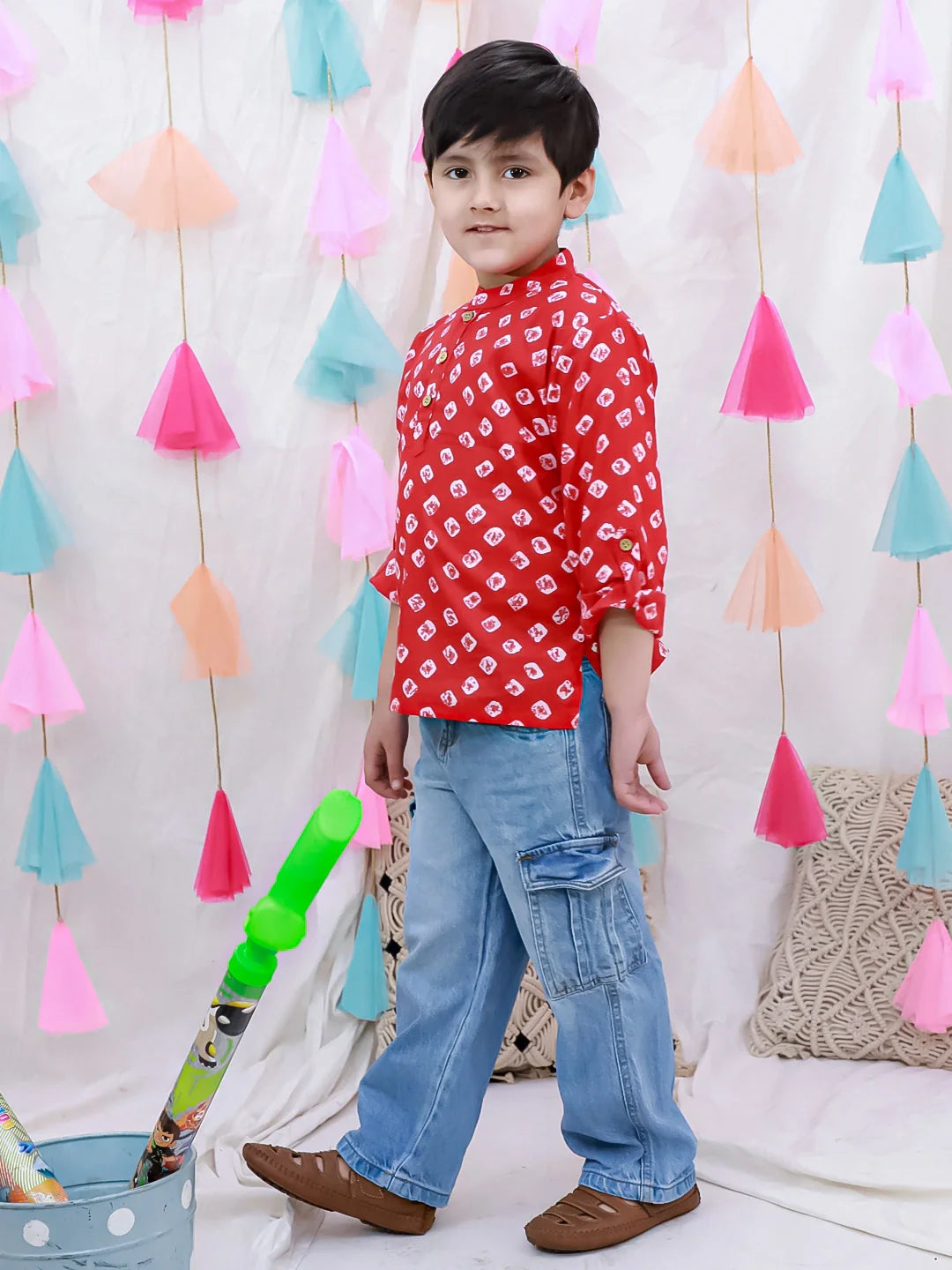 Short Kurta for Boys - Yellow | BH26SK04YLA | DesiQlo