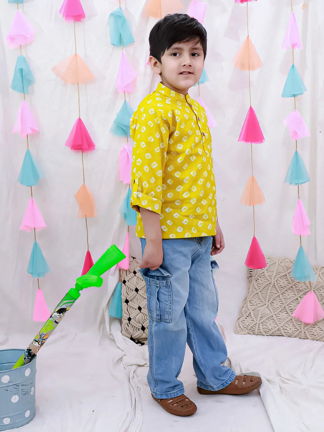 Short Kurta for Boys - Purple | BH26SK04PUA | DesiQlo
