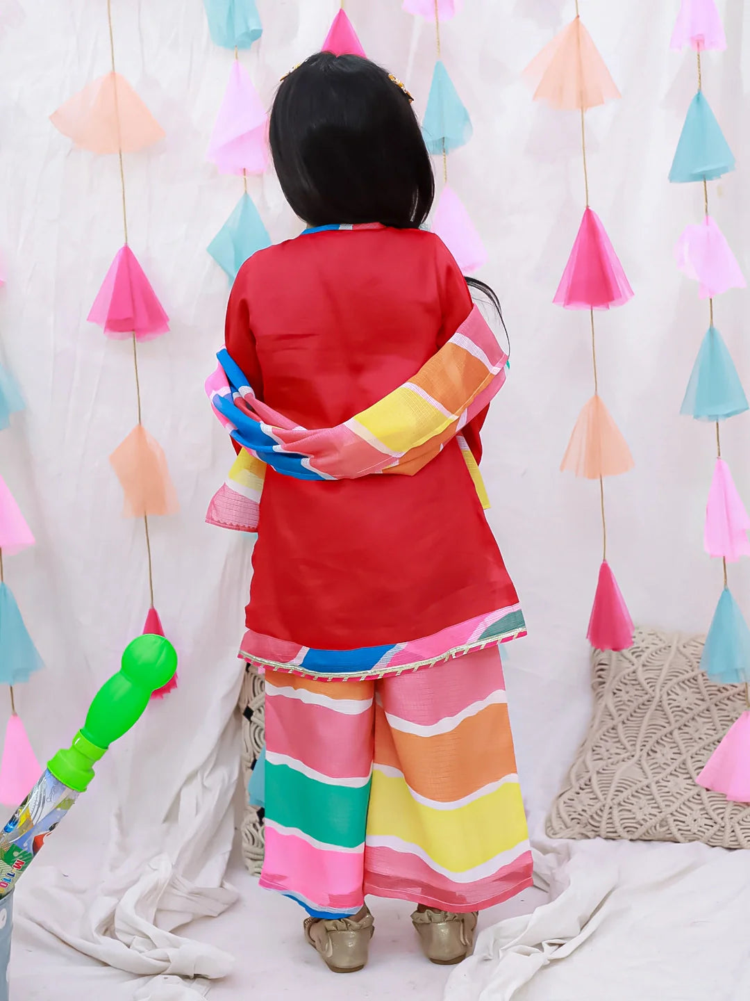 Ethnic Suit Set for Girls - Red | BH26SU28RDA | DesiQlo