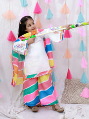 Ethnic Suit Set for Girls - White | BH26SU28WHA