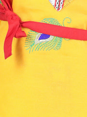 Cotton Blend Dhoti Kurta Set for Boys - Yellow | BJ23DK18YWA