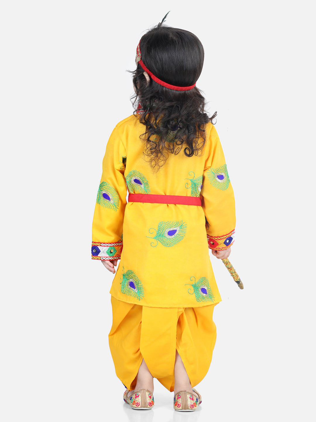 Cotton Blend Dhoti Kurta Set for Boys - Yellow | BJ23DK18YWA | DesiQlo