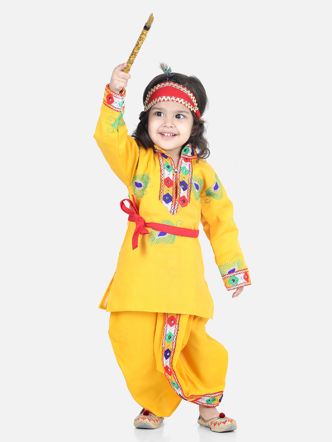 Cotton Blend Dhoti Kurta Set for Boys - Yellow | BJ23DK18YWA | DesiQlo