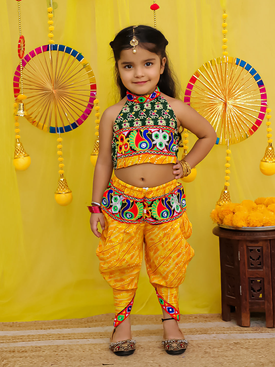 Ethnic Suit Set for Girls - Green | BJ23IW40GRA