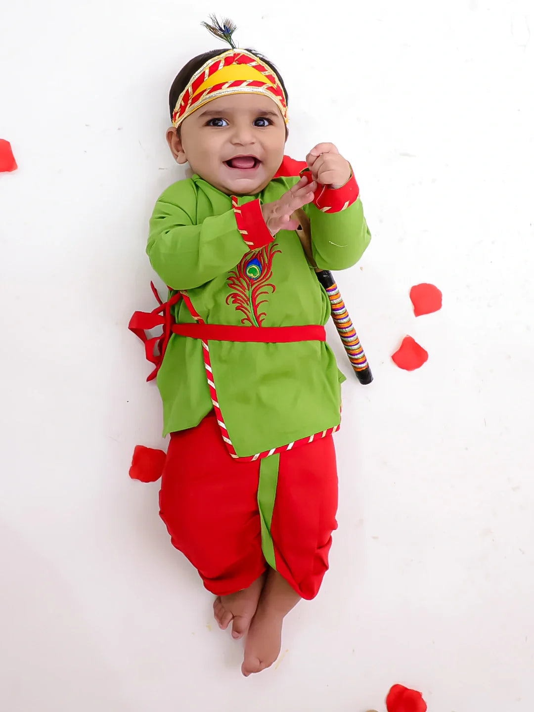 Dhoti Kurta Set for Boys - Green | BJ25IN50GRA | DesiQlo