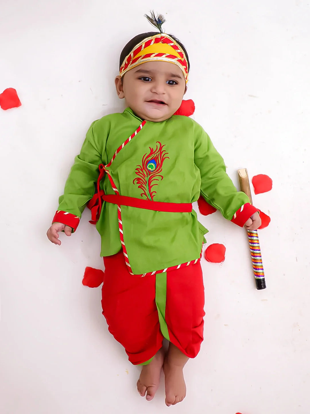 Dhoti Kurta Set for Boys - Green | BJ25IN50GRA | DesiQlo